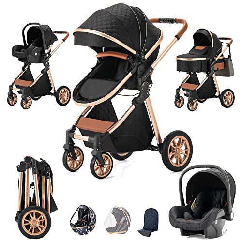 Passeggino 3 in 1 combinato con passeggino urbano passeggino inglese passeggino portatile per neonati carrozzina da viaggio per neonati trio di passeggini per bambini carrozzina pieghevole